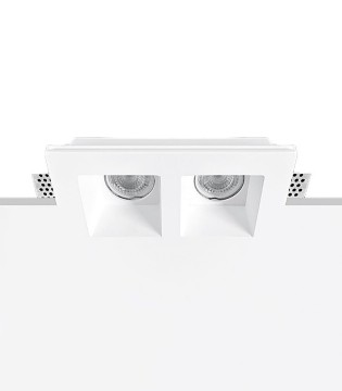 Empotrable invisible escayola doble Miami GU10 - Ineslam - 215x120 mm