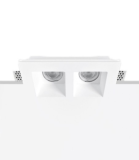 Empotrable invisible escayola doble Miami GU10 - Ineslam - 215x120 mm