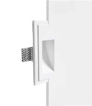Aplique de pared empotrable enrasado de escayola Rosa G9 - Ineslam - 165x80