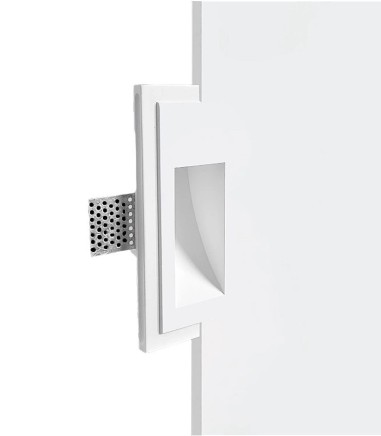 Aplique de pared empotrable enrasado de escayola Rosa G9 - Ineslam - 165x80