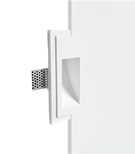 Aplique de pared empotrable enrasado de escayola Rosa G9 - Ineslam - 165x80