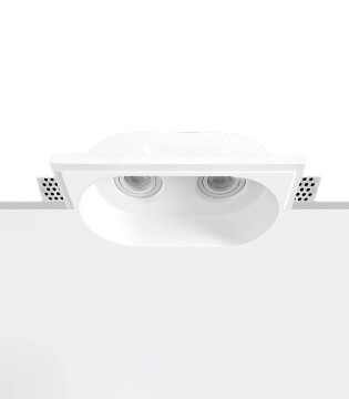 Empotrable invisible Rock 1 doble de escayola GU10 - 290x170 mm