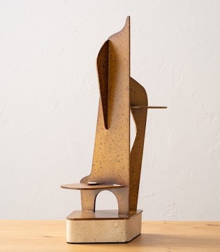 Escultura abstracta metal óxido N4 - VP Interiorismo 2