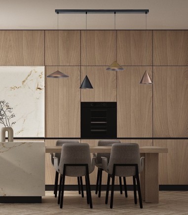 Lámpara comedor moderna colgante lineal Cono LED 20W - Mantra