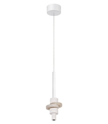 Lámpara colgante Betty blanco LED 7W alabastro - Mantra 9425