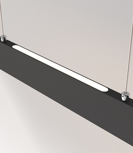 Detalle Lámpara lineal LED colgante Step 23W negro 91cm - Maytoni