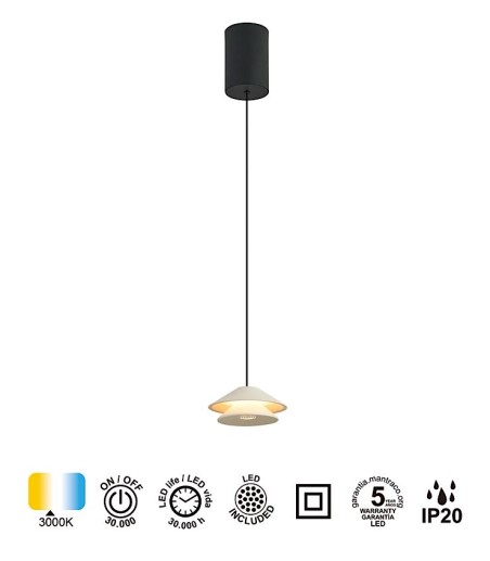 Características Lámpara colgante sube y baja Piccola blanco 5W - Mantra