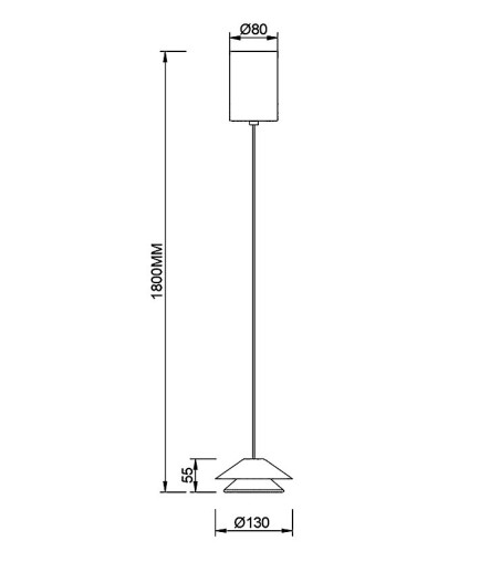 Dimensiones Lámpara colgante sube y baja Piccola 5W - Mantra