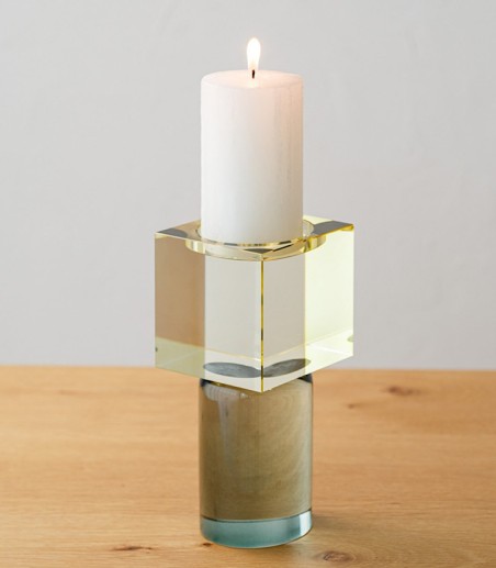 Candelabro ILY turquesa y lima suave - VP Interiorismo