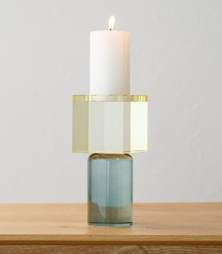 Candelabro ILY turquesa y lima suave - VP Interiorismo