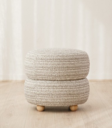 Set 2 pufs Marcel gris y beige - VP Interiorismo