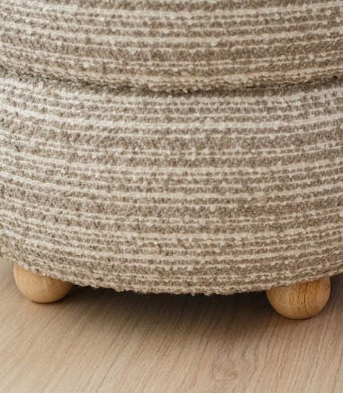 Set 2 pufs Marcel gris y beige - VP Interiorismo