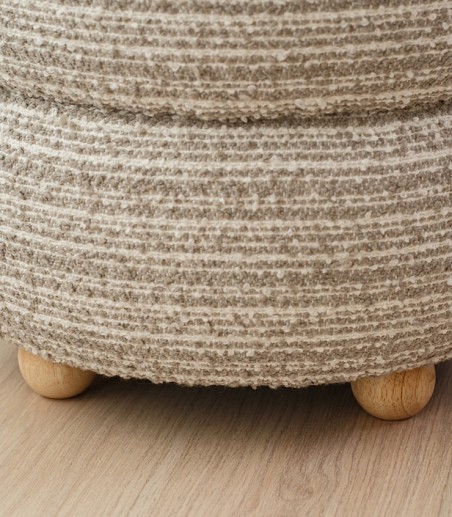 Set 2 pufs Marcel gris y beige - VP Interiorismo
