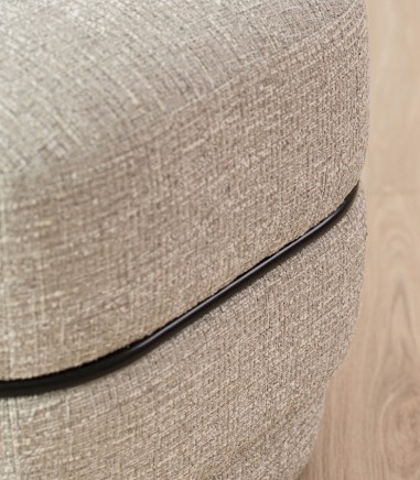 Set 2 pufs Elis gris y beige - VP Interiorismo