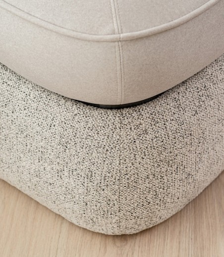 Set 2 pufs Duna piedra y gris - VP Interiorismo