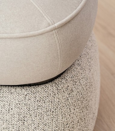 Set 2 pufs Duna piedra y gris - VP Interiorismo