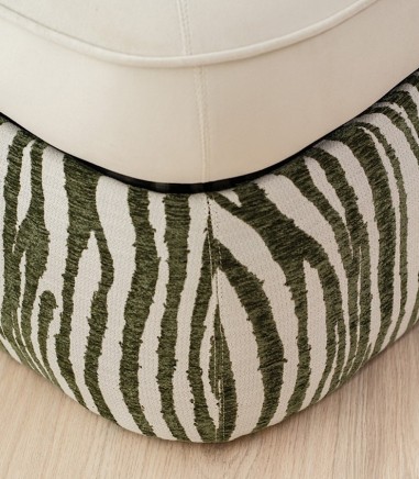 Set 2 pufs Duna marfil y verde - VP Interiorismo