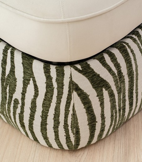 Set 2 pufs Duna marfil y verde - VP Interiorismo