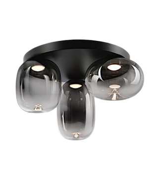 Plafón de techo Onice 3L negro-smoke - Schuller
