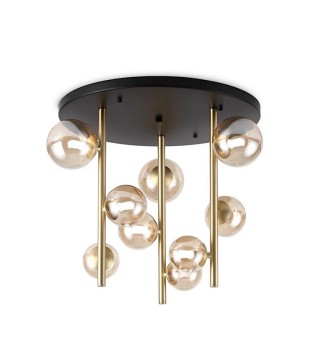 Plafón de techo Perlage ámbar - PL9 - Ideal Lux