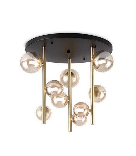 Plafón de techo Perlage ámbar - PL9 - Ideal Lux
