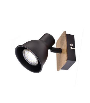 Foco orientable madera MIKO haya-negro GU10 10267 Jueric 2