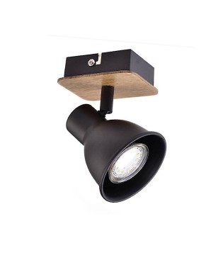 Foco orientable madera MIKO haya-negro GU10 10267 Jueric