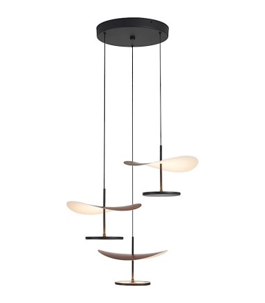 Lámpara de techo moderna Abisal circular 3 luces LED 32W iluminada | Mantra 9661