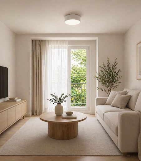 Sala de estar con Plafón de techo POT Ø31 cm moderno 2E27 | Olé Lighting