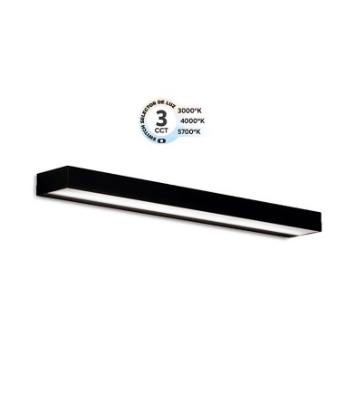 Aplique de pared LED MB1552-BK CCT IP44 - Ineslam