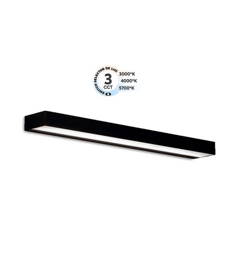 Aplique de pared LED MB1552-BK CCT IP44 - Ineslam