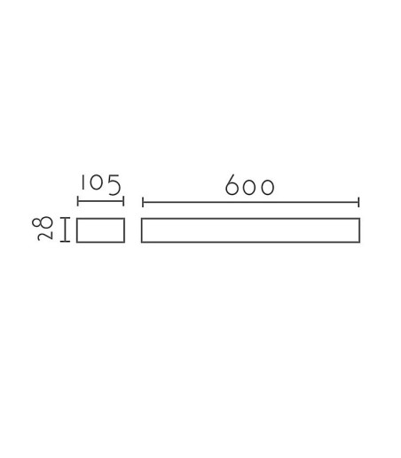 Dimnsiones del Aplique de pared LED MB1552 CCT IP44 - Ineslam