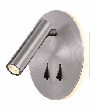 Aplique de pared Cayman LED 3+6w, 6081 níquel Mantra 2
