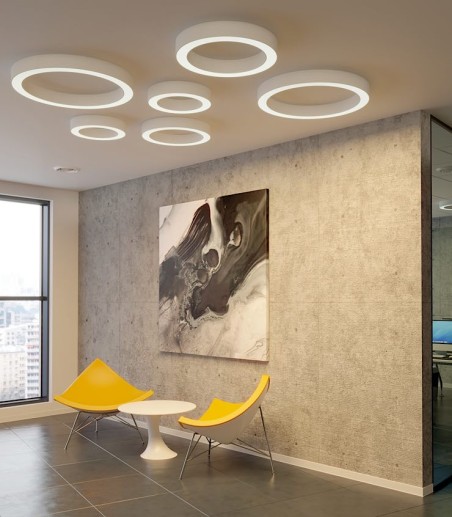 Sala de espera con plafones modernos Aliso LED de ACB