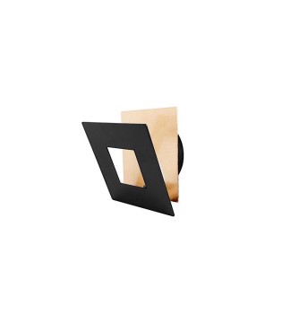 Dalia 8121 22 cm  - Mantra aplique de pared cuadrado giratorio corten-oro 2
