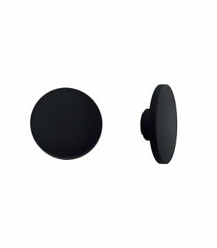 Aplique pared exterior circular EX1067 negro - Ineslam con luz indirecta