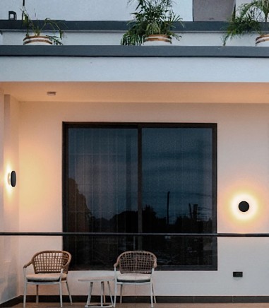 Terraza con Apliques de pared exterior EX1067 negro - Ineslam