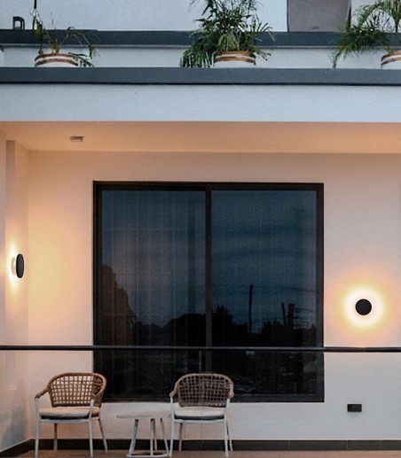 Terraza con Apliques de pared exterior EX1067 negro - Ineslam