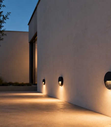 Aplique señalizador exterior negro LED EX1175-BK IP65 -Ineslam