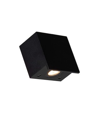Aplique bañador de pared cuadrado Shella negro IP65 9604 - Mantra