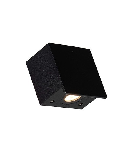 Aplique bañador de pared cuadrado Shella negro IP65 9604 - Mantra