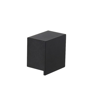 Aplique señalizador cuadrado Shella negro IP65 9604 - Mantra