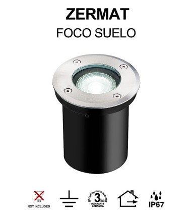 Características ZERMAT - Foco empotrable de suelo GU10 IP67 9618 - Mantra