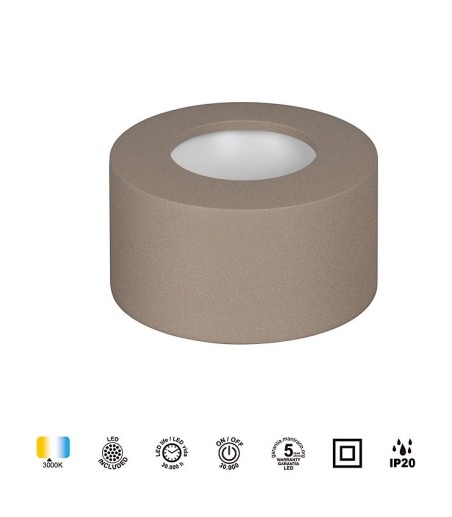 Características del Plafón foco de superficie LED CABRERA arena 9589 | Mantra