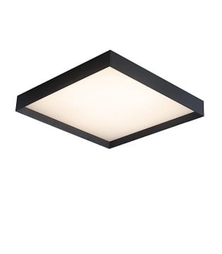 Plafón de techo cuadrado Munich 600 negro CCT | ACB