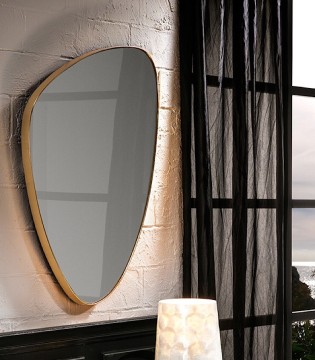 Espejo ORIO triangular oro 84x55 - Schuller 127387