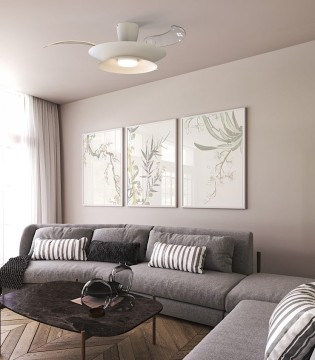 Ventilador de techo moderno PATAGONIA blanco 9521 con aspas retráctiles | Mantra 2