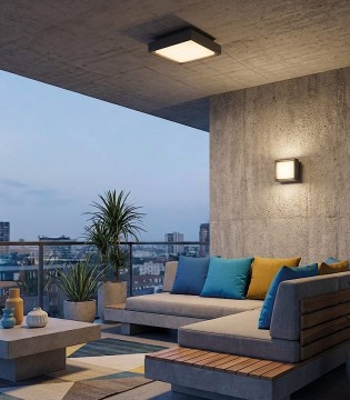 Plafón de techo exterior Nexus antracita 150mm LED IP65 - ACB 2