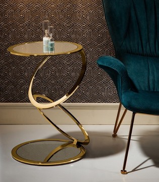 Mesa auxiliar AROS oro 45cm - Schuller 287760