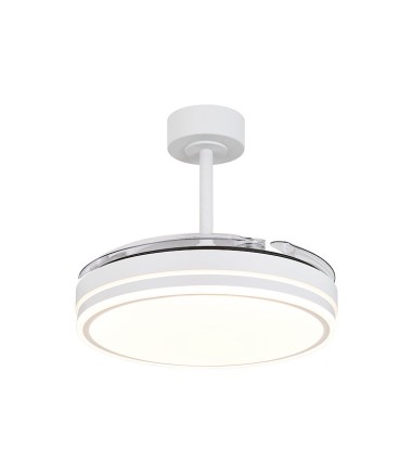 Ventilador de techo con luz  aspas retráctiles Luna M Ø106cm - Mantra